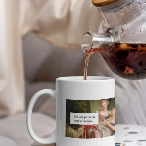Tazza in ceramica "Una persona cos&igrave; silenziosa"