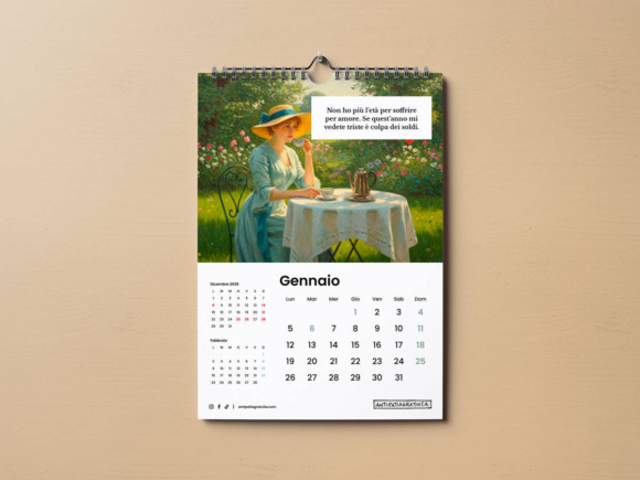 Calendario da parete Antipatia Gratuita 2026